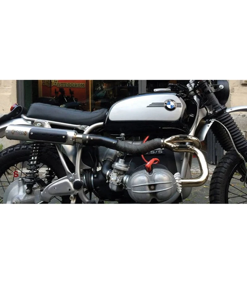 Scarico Alto 2 in 1 per BMW R80 / R100 - Omologato - Mass