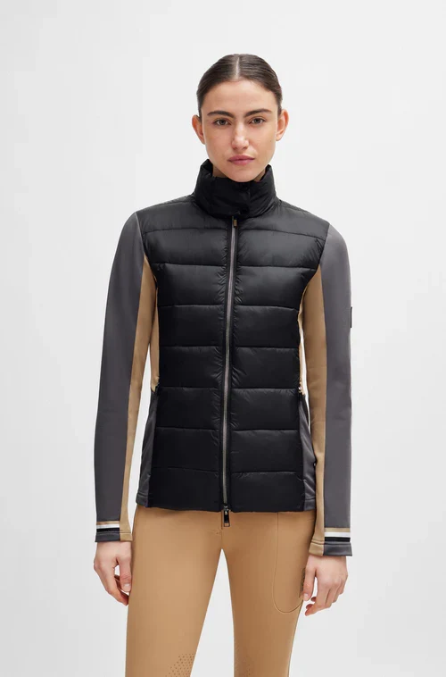 Women's Hybrid Puffer Jacket Ruby Black