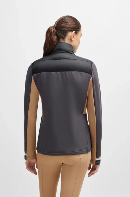 Women's Hybrid Puffer Jacket Ruby Black