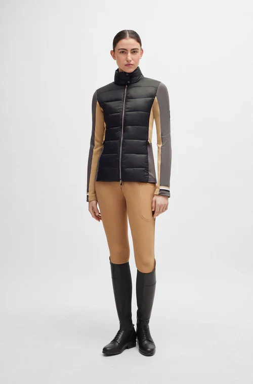 Women's Hybrid Puffer Jacket Ruby Black