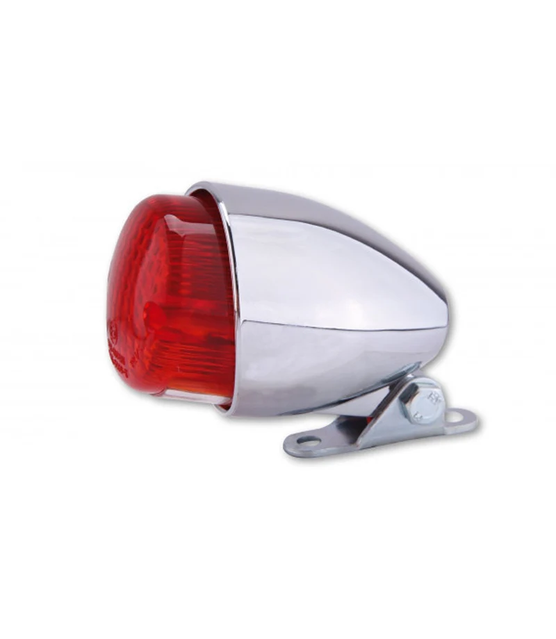 Fanale Posteriore Moto Mini Texas Cromo Omologato