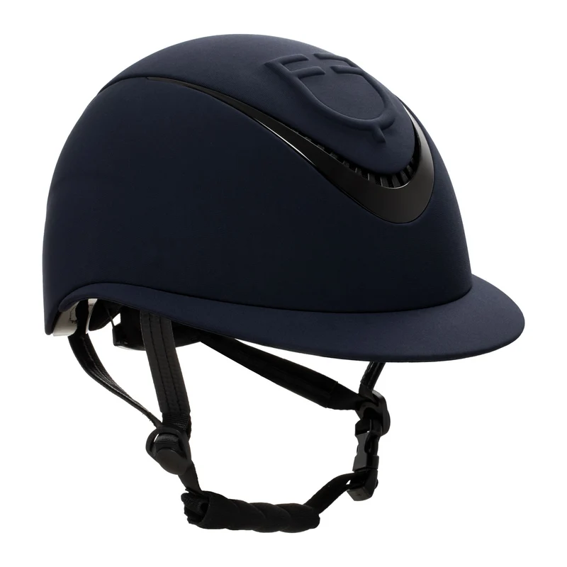 Horse Riding Helmet with Wide Visor & Embossed Logo