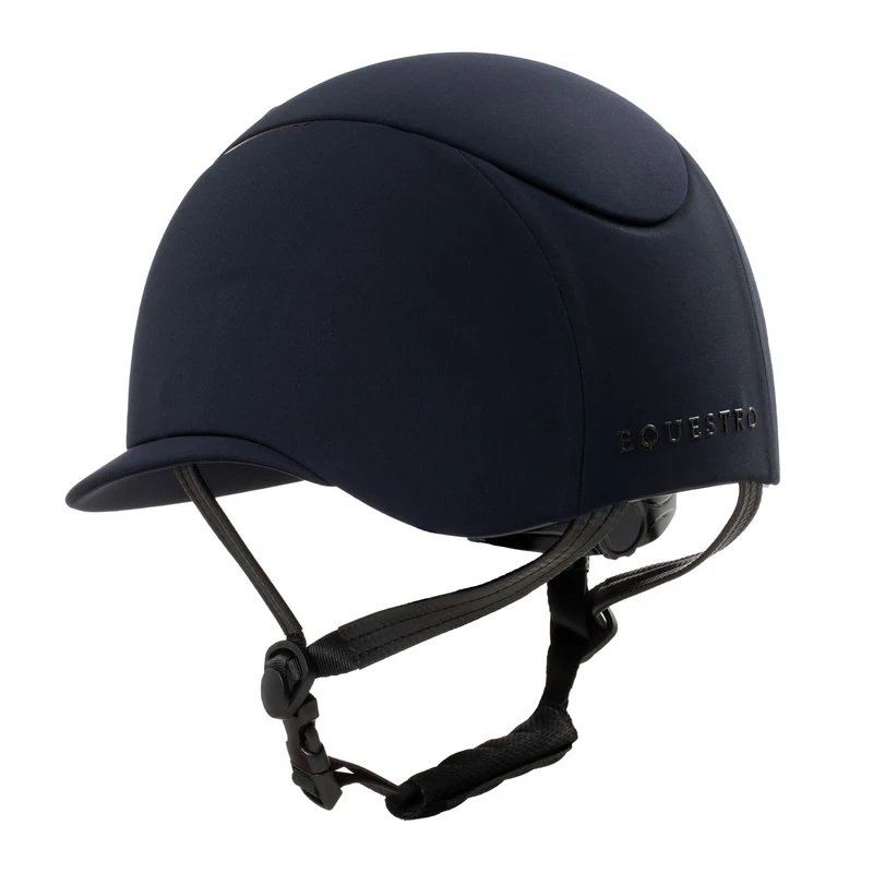 Horse Riding Helmet with Wide Visor & Embossed Logo