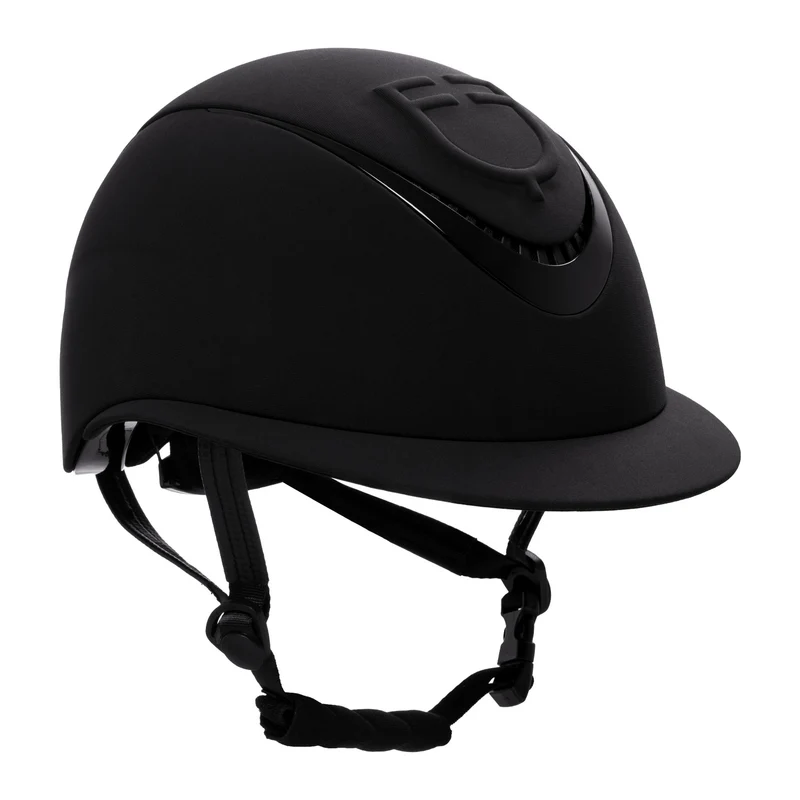 Horse Riding Helmet with Wide Visor & Embossed Logo