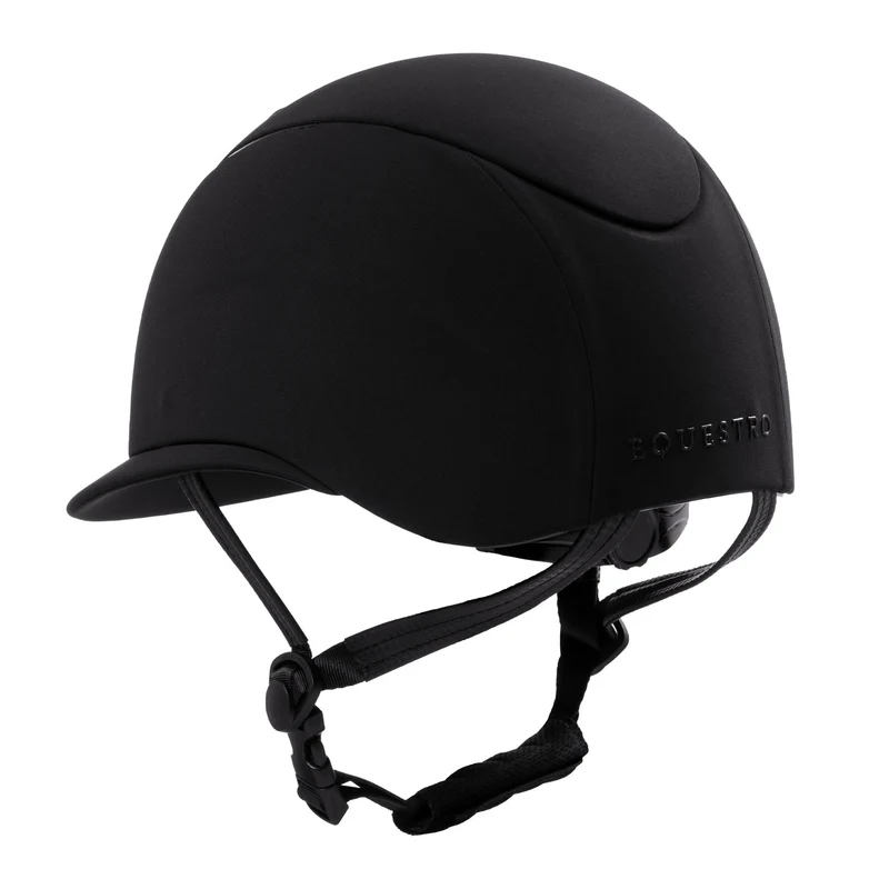 Horse Riding Helmet with Wide Visor & Embossed Logo