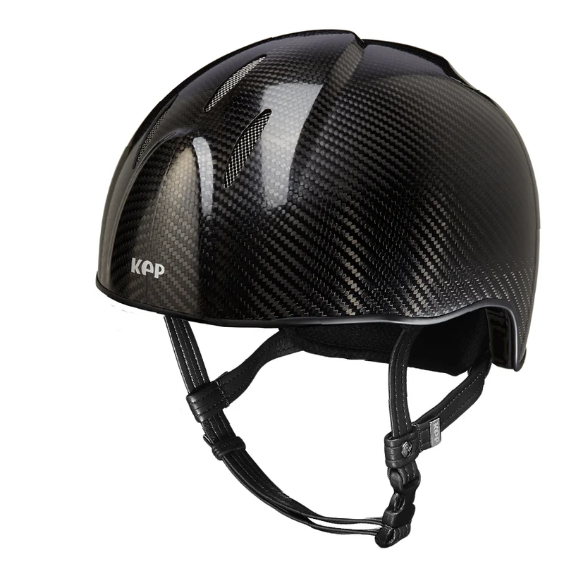 Riding Helmet Carbon E-Light Jockey Shine Naked