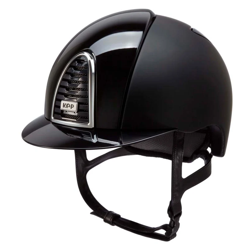 Riding Helmet Cromo 2.0 Textile Black with Polish Black Inserts