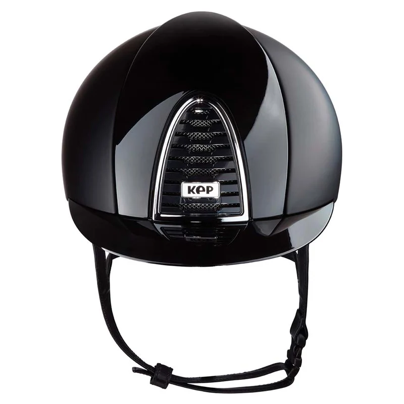 Riding Helmet Cromo 2.0 Textile Black with Polish Black Inserts