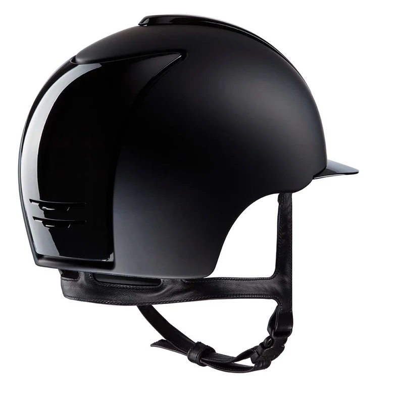 Riding Helmet Cromo 2.0 Textile Black with Polish Black Inserts
