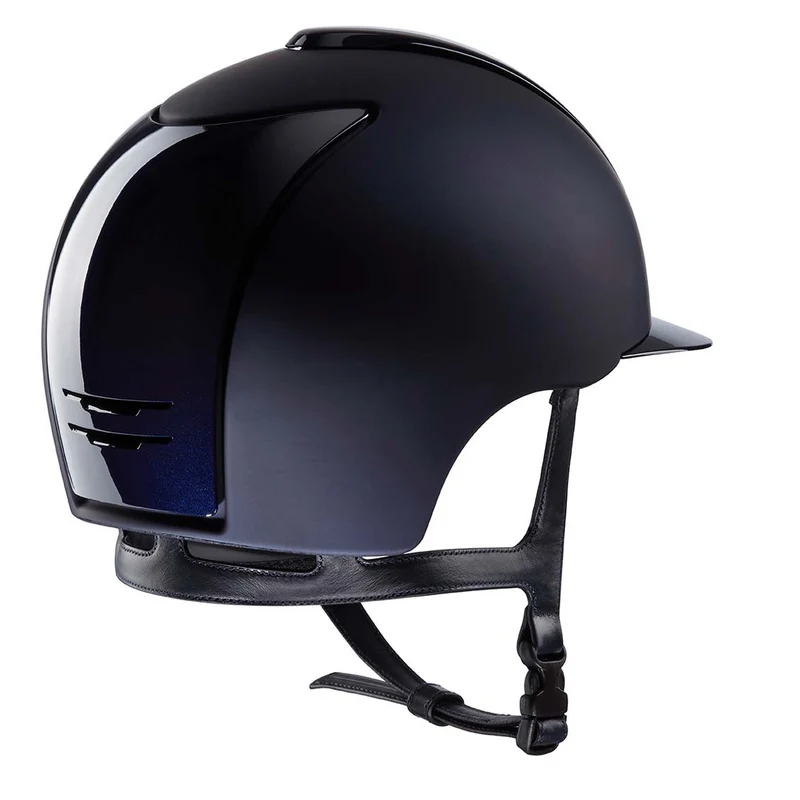 Riding Helmet Cromo 2.0 Textile Blue with Polish Blue Inserts