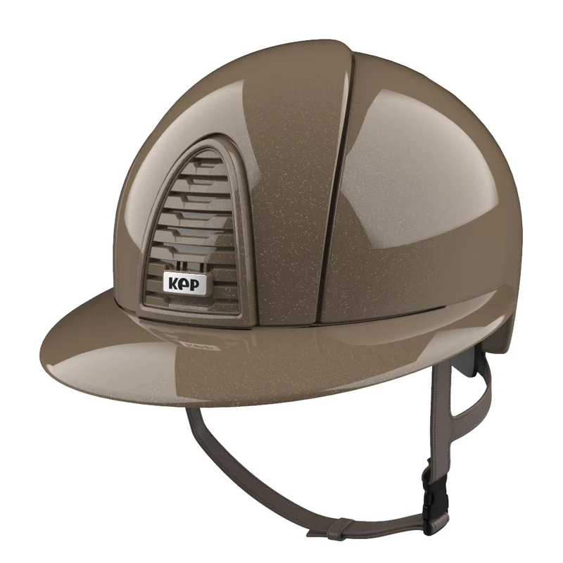 Riding Helmet Cromo 2.0 Metal Diamond Taupe with Polo Visor