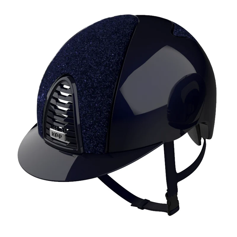 Riding Helmet Cromo 2.0 Polish Blue with Glitter Inserts