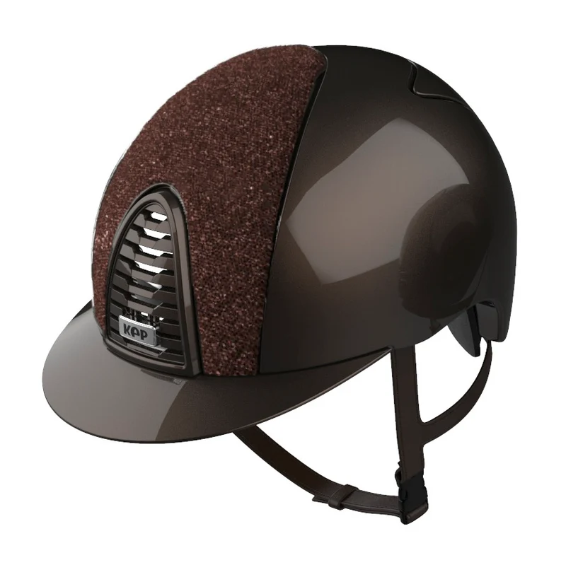 Riding Helmet Cromo 2.0 Polish Brown with Glitter Insert