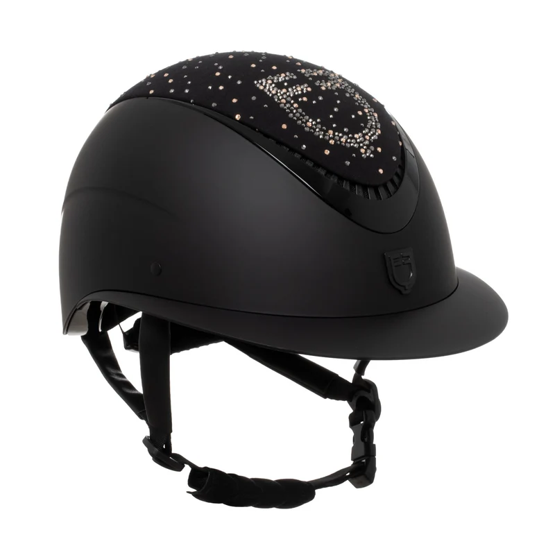 Riding Helmet with Rhinestone Logo