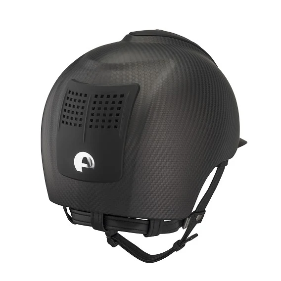 Carbon Riding Helmet E-Light Black Matt with Matt Black Inserts