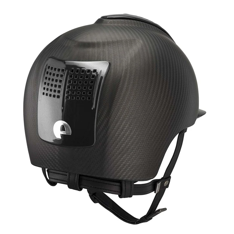 Carbon Riding Helmet E-Light Matt with Black Shine Inserts