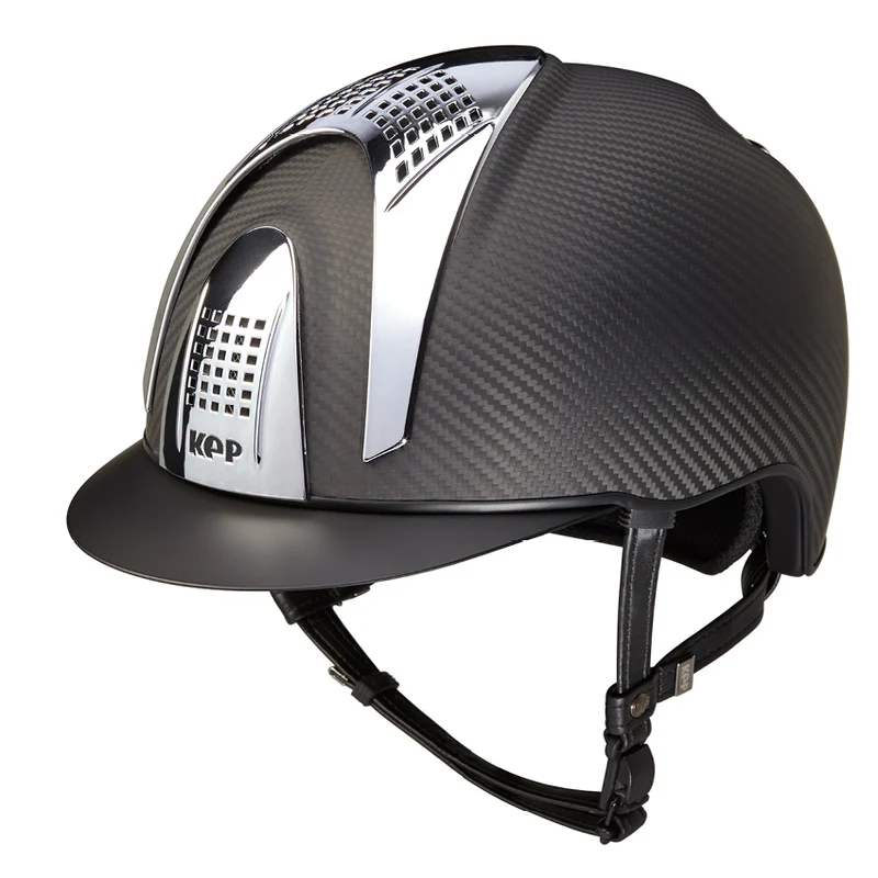 Riding Helmet E-Light Matt Black with Silver Inserts
