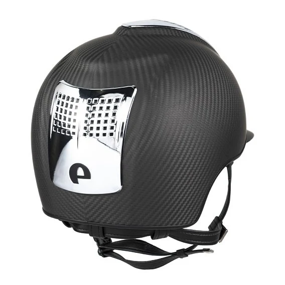 Riding Helmet E-Light Matt Black with Silver Inserts
