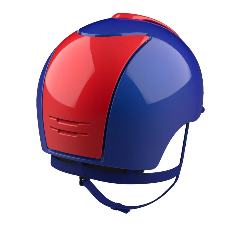 Riding Helmet Cromo 2.0 XC Metal Royal Blue with Red Inserts