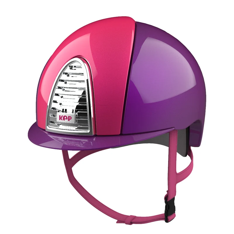 Riding Helmet Cromo 2.0 XC Metal Purple with Cerise Inserts