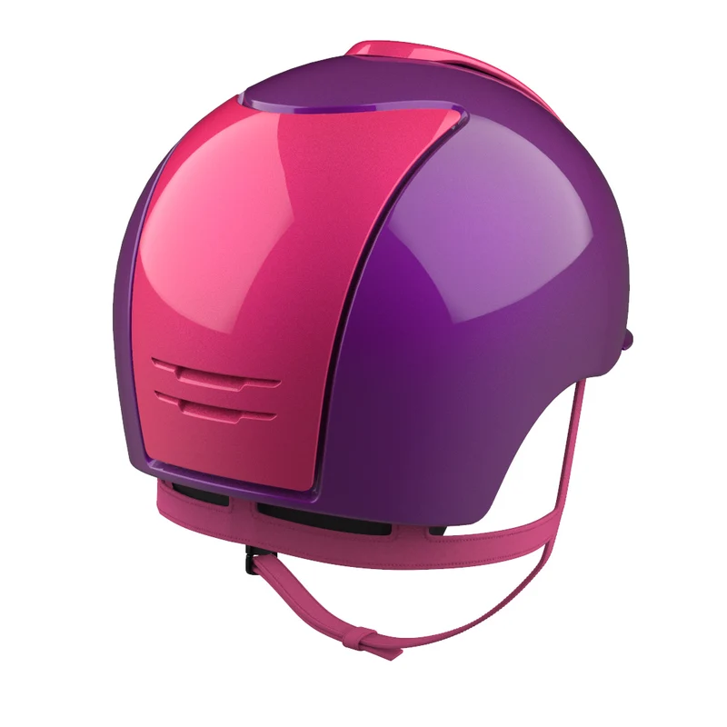 Riding Helmet Cromo 2.0 XC Metal Purple with Cerise Inserts