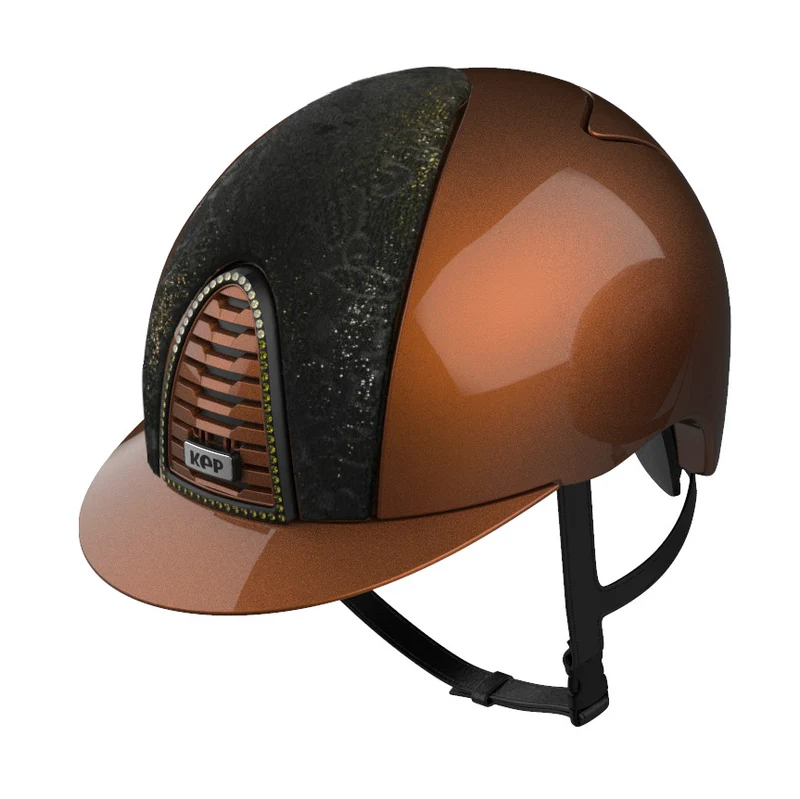 Riding Helmet Cromo 2.0 Metal Bronze with ISEO Fabric Front Panel