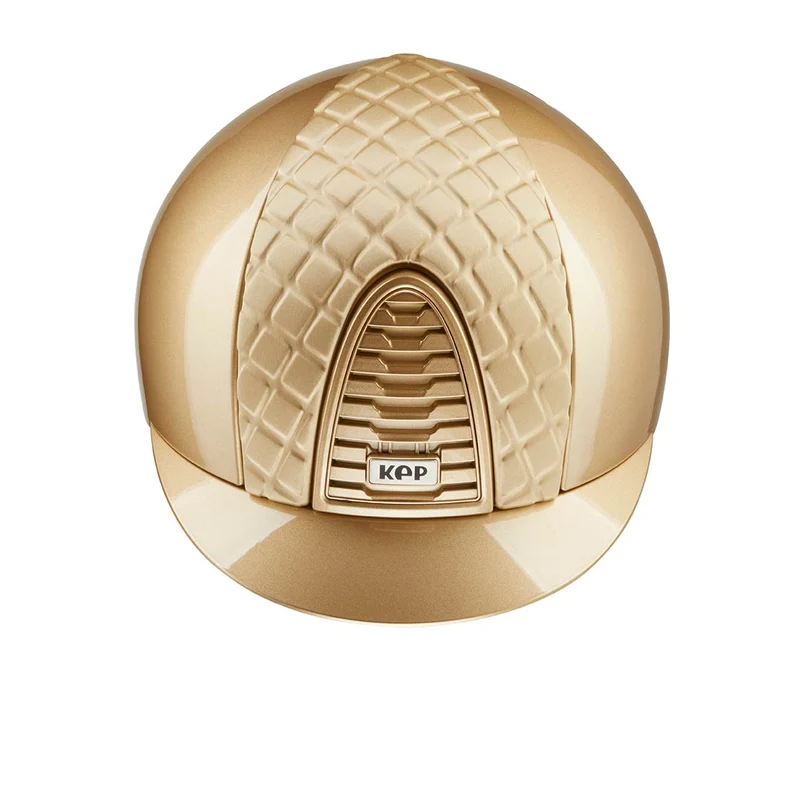 Riding Helmet Sand Metal Milano Satin Front Insert