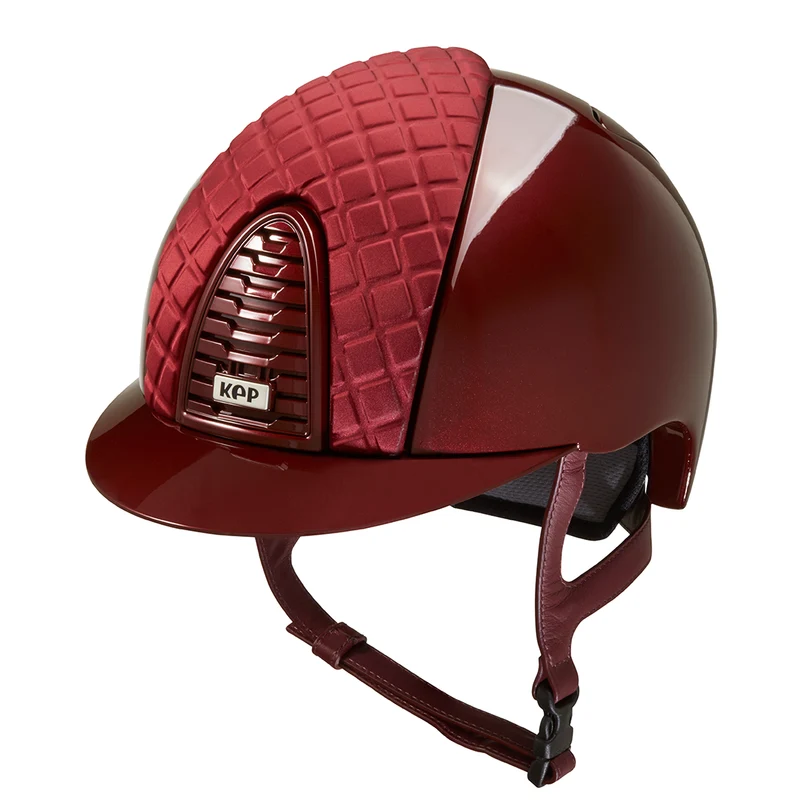 Riding Helmet Cromo 2.0 Bordeaux Metal Milano Satin Front