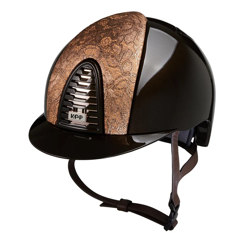 Riding Helmet Cromo 2.0 Brown Polish Copper Lace Front