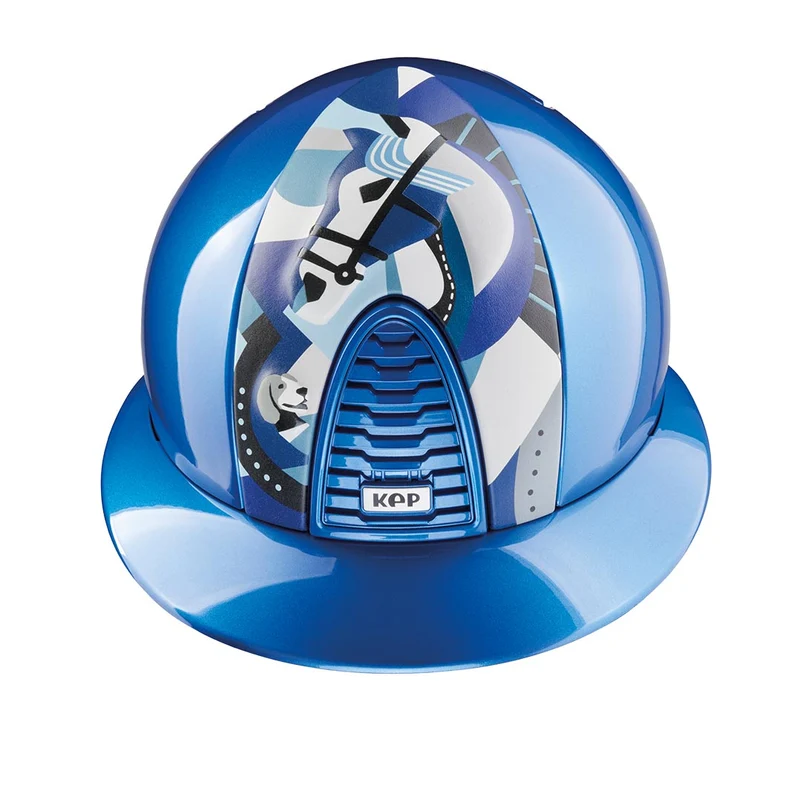 Riding Helmet Cromo 2.0 Royal Blue Metal Blue Pegasus Insert with Polo Peak