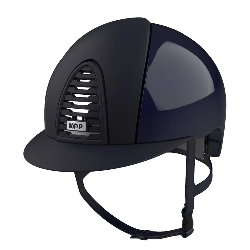 Riding Helmet Cromo 2.0 Polish Blue with Blue Textile Inserts