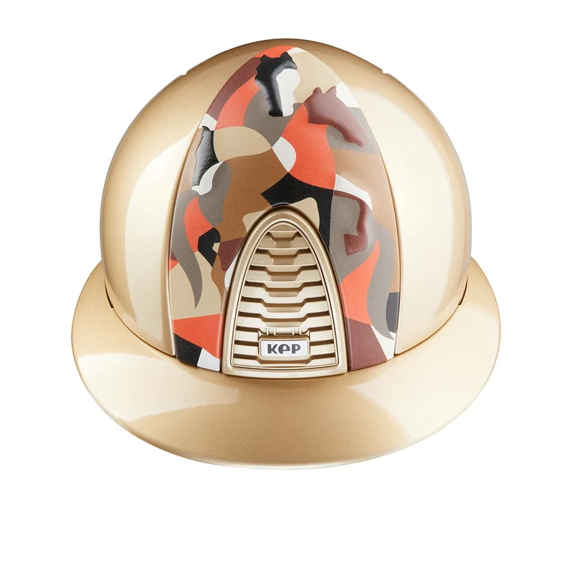 Riding Helmet Cromo 2.0 Metal Sand Orange Vikings Insert with Polo Peak