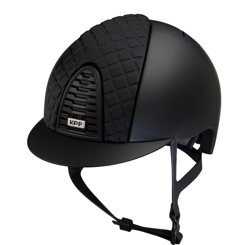 Riding Helmet Cromo 2.0 Black Textile Milano Satin Front Insert