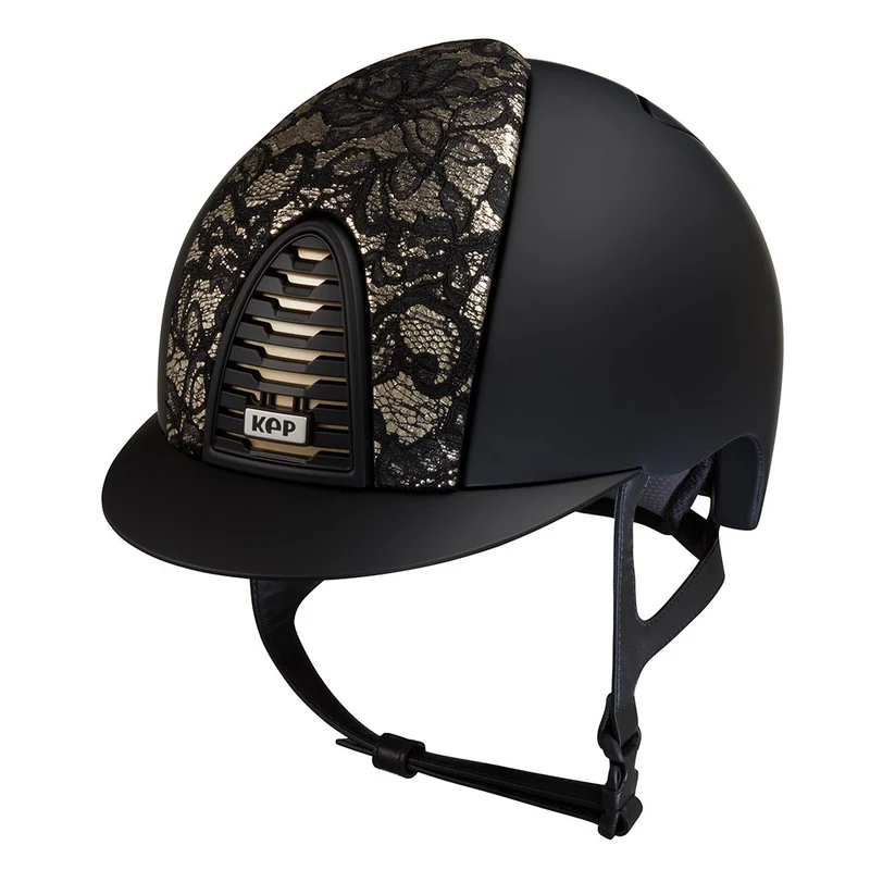 Riding Helmet Cromo 2.0 Black Textile with Black Lace Front