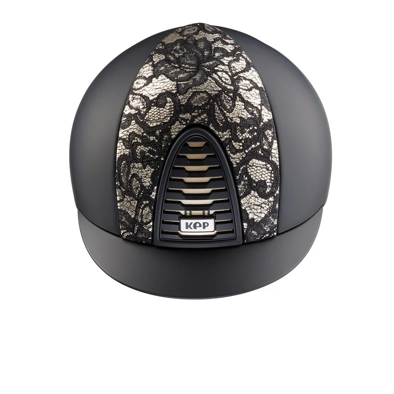 Riding Helmet Cromo 2.0 Black Textile with Black Lace Front