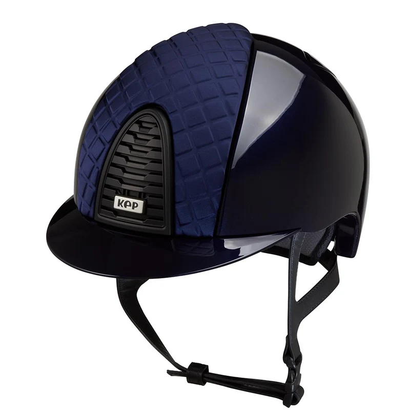 Riding Helmet Cromo 2.0 Blue Polish Milano Satin Front