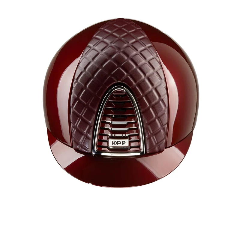 Riding Helmet Cromo 2.0 Bordeaux Metal Milano Leather Front Insert