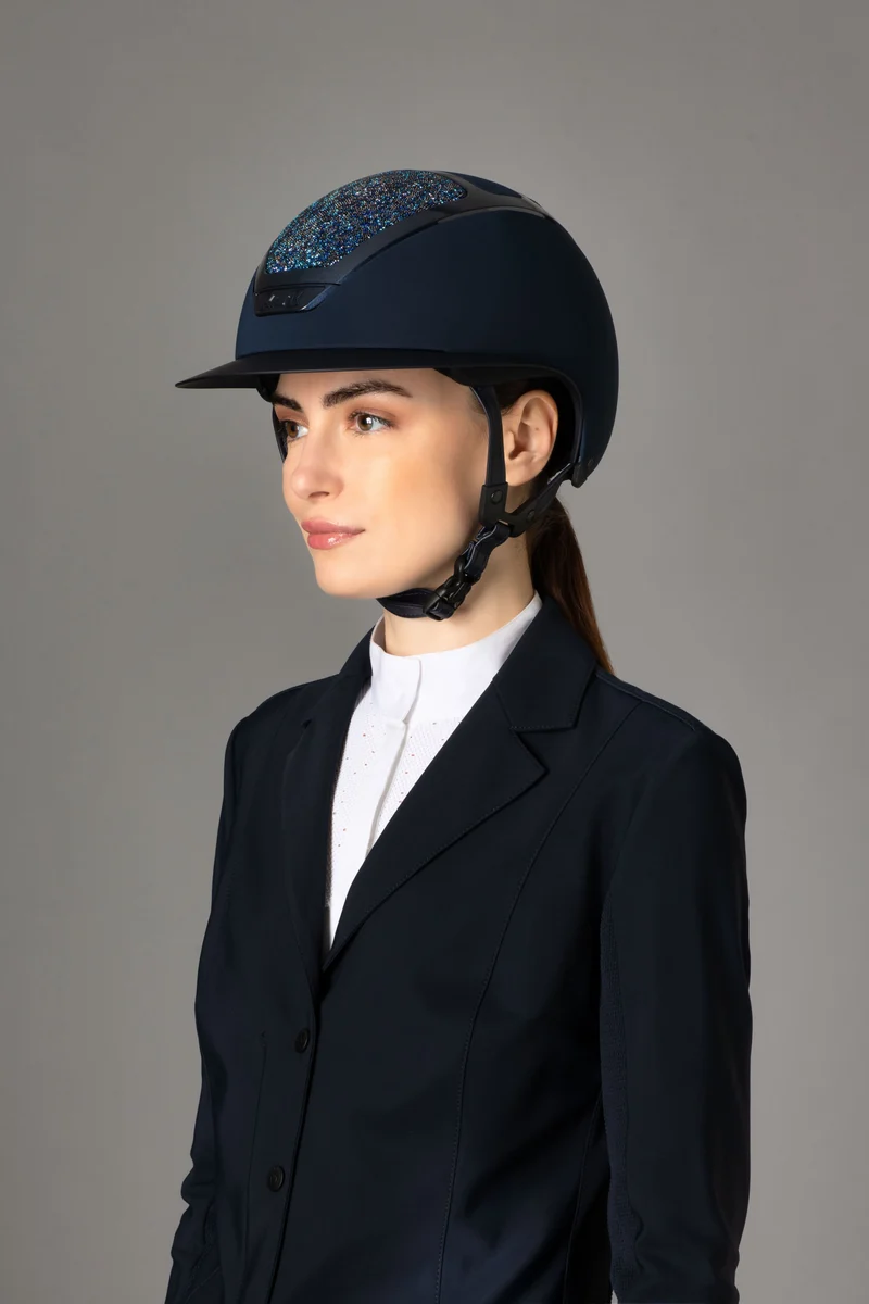 Riding Helmet Star Lady Crystals Midnight Swarovski