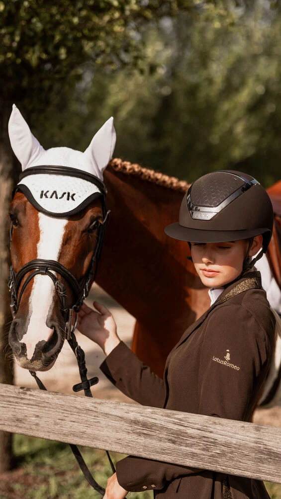 Riding Helmet Star Lady Chrome Brown