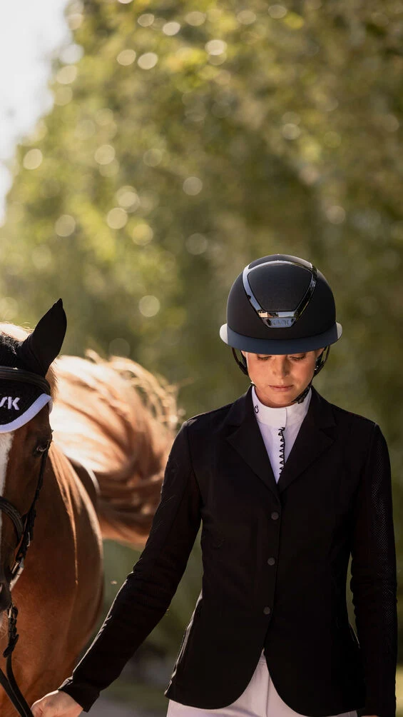 Riding Helmet Star Lady Chrome Anthracite