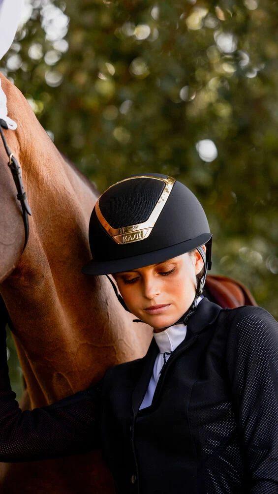 Riding Helmet Star Lady Chrome Black