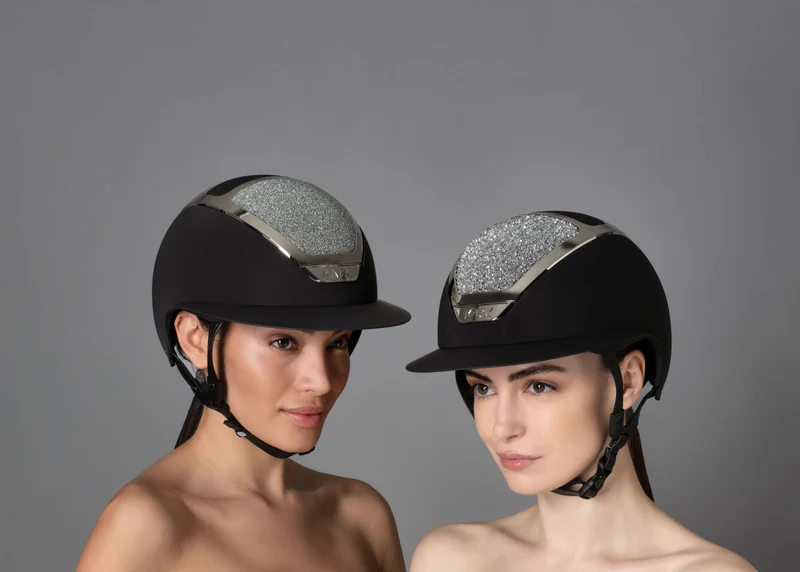 Riding Helmet Star Lady Crystals Carpet Swarovski