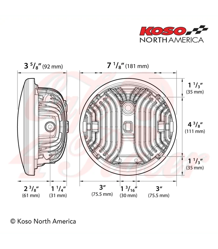 Koso Xenith Led 7" Scheinwerfer