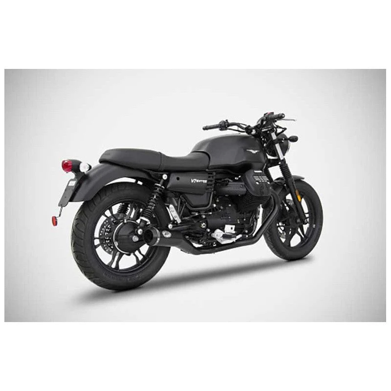 Linie 2 in 1 ZARD Edelstahl schwarz Moto guzzi V7III