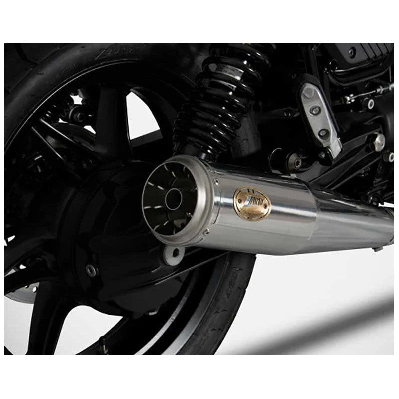 Doppelter ZARD-Auspuff aus schwarzem Edelstahl Moto guzzi V7 850