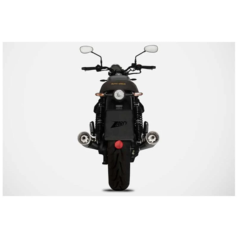 ZARD-Doppelauspuff aus poliertem Edelstahl Moto guzzi V7 850 E5