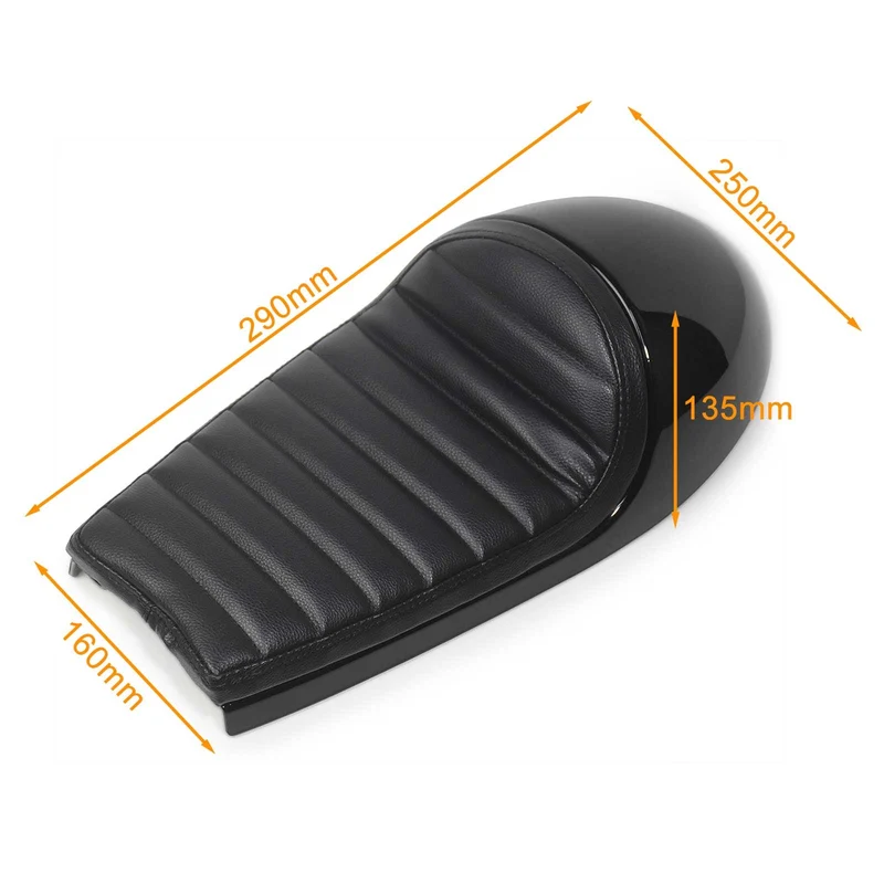 Sattel Café Racer SCHWARZ Universell