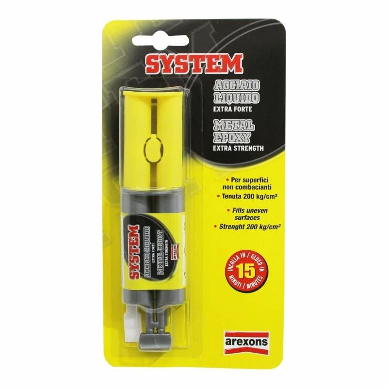 Ultrabeständiger Epoxidkleber für Stahl und Metall 200 kg/cm² 25 ml AREXONS