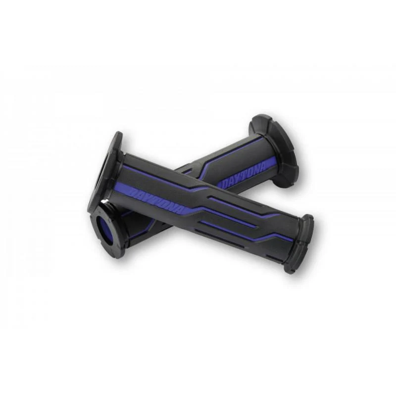 D-LINIE DAYTONA Paar blaue Griffe - 22mm - offenes Ende