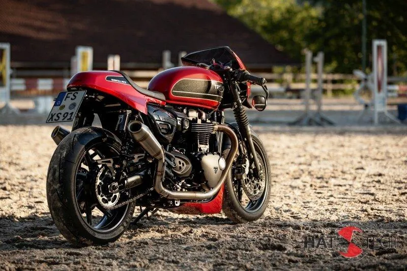 Auspuffschalldämpfer OYK75 hoch für Triumph Speed ​​Twin / Thruxton